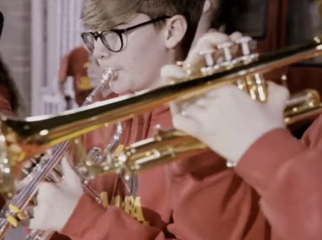 Future Leader playing trumpet